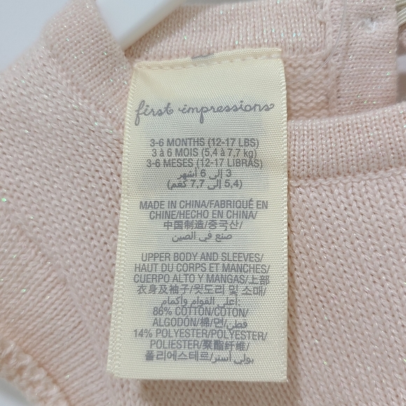First Impressions Pink Baby Dress 3-6 M (NWOT) - Picture 2 of 2